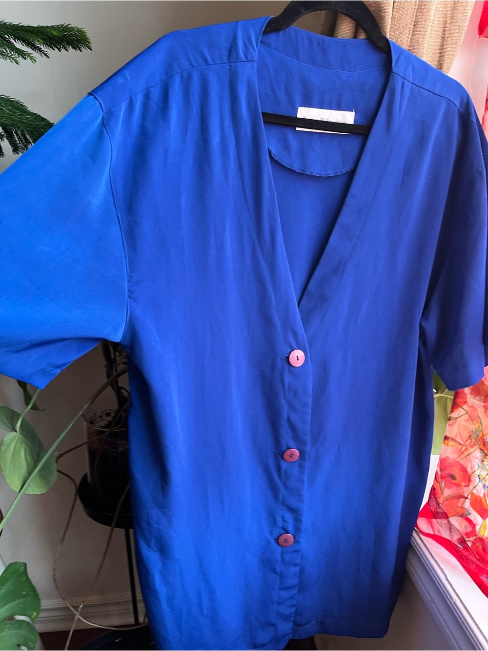 Vibrant Blue Shirt Dress